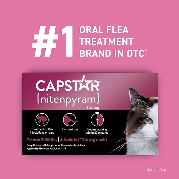 ADVECTA Flea Prevention for Small Cats 5-9 lbs (4 Doses) + CAPSTAR Flea Treatment for Cats 2-25 lbs (6 Doses) Bundle