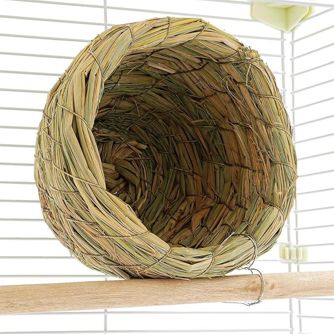 Two-Tier Bird Cage, 30 Inch Pigeons Parrot Birdcage with Safe Rotary Door Lock, White Parakeet Cage for Small to Medium Birds, Easy Access Double Doors. (A)