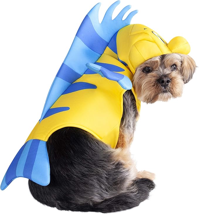 Disney Little Mermaid: Flounder Pet Costume for For Dogs or Cats by Rubies, Large
