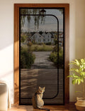BFNN Cat Screen Door, Extra Tall Cat-Proof Mesh Gate, Fit Door Size 30'' x 80.5'', Anti Scratch Mesh with Zipper Closure, for Living Room, Kitchen, Bedroom (Black)