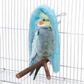 Comfort Corner Fleece Bird Blanket Parrot Cage Snuggle Hut Warm Bird Nest House Bed Hanging Hammock Toy for Parakeet Cockatiel Pigeon Small Animals Shelter Plush Bedding(Blue/S)