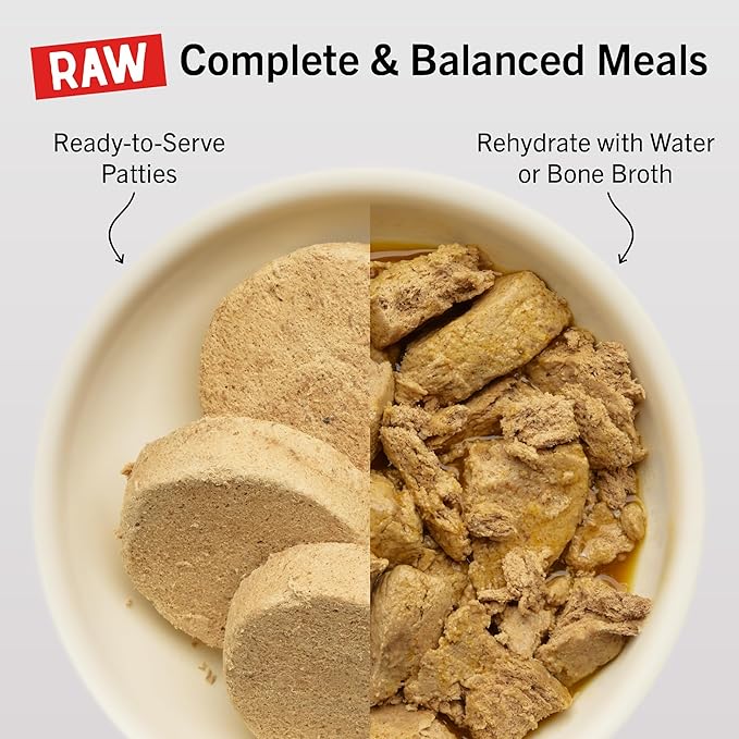 Stella & Chewy's Freeze-Dried Raw Dinner Patties - Chicken Recipe - High Protein Grain-Free Puppy & Dog Food - Perfect For Picky Eaters - 14 oz