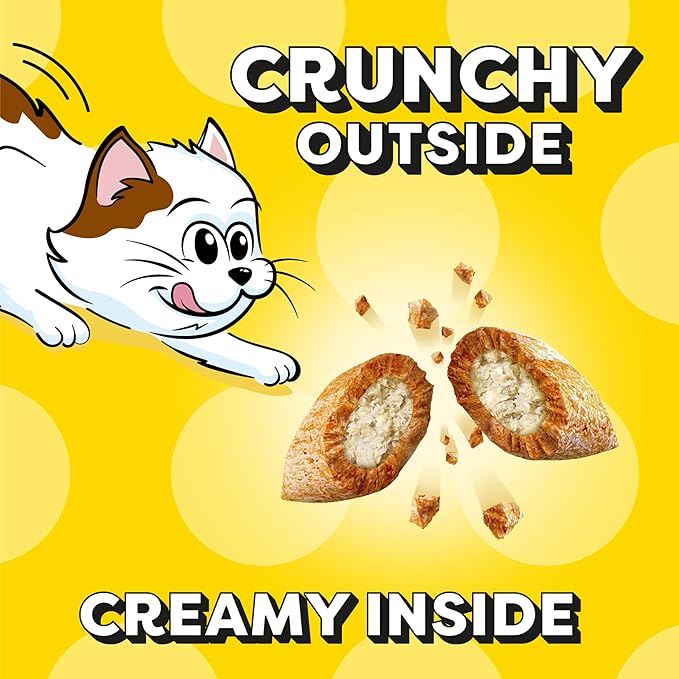 Temptations Kitten Treats Classic Crunchy and Soft Cat Treats, Chicken and Dairy Flavor, 6.3 oz. Pouch (Pack of 10)