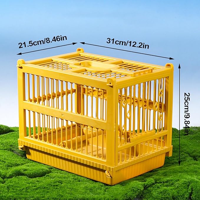 Bird Carrier Travel Cage,Transport Cage with Standing Perch for Birds,Lightweight Parrot Carrier | for Parrot Parakeet Cockatiel Conure Finch Lovebird Cockatoo Travel Indoor Outdoor Walking
