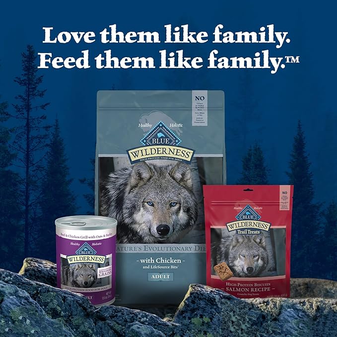 Blue Buffalo Wilderness Dry Dog Food Plus Wholesome Grains, Chicken, 4.5 lbs.