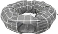 Kitty City Large Cat Tunnel Bed, 2-in-1 Zip-Together Cat Play Tunnel & Plush Nap Bed, Pop-Up Indoor Cat Toy with Hanging Toys, Collapsible Design - Grey