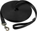 HIKISS Long Dog Leash Obedience Recall Training Agility Lead with Thickening Material for Large Dog - 15ft 20ft 30ft 50ft 100ft Training Leash (Black 50ft)