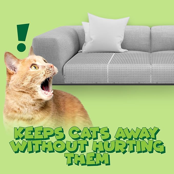 ohlela 16 Pack Scat Mat for Cats - 16 x 13 Inch Cat Repellent Mat with 1 Inch Spike is an Effective Stray Cat Repellent Outdoor & Indoor to Deter Cats & Dogs. Pet Deterrent Indoor 23sqft Coverage