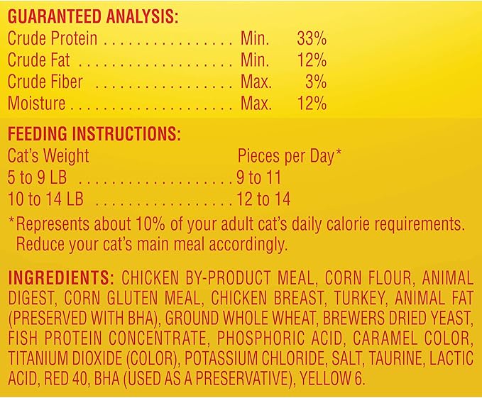 Meow Mix Irresistibles Soft Cat Treats Made with Real Salmon,3 Oz. Pouch,(Pack of 10)