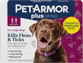 PetArmor Plus Flea and Tick Prevention for Dogs, Large Dog Flea and Tick Treatment, 1 Dose, Waterproof Topical, Fast Acting (45-88 lbs)