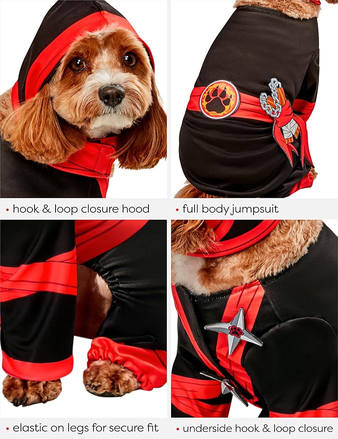 Rubies Ninja Pet Costume for Dogs or Cats, Small