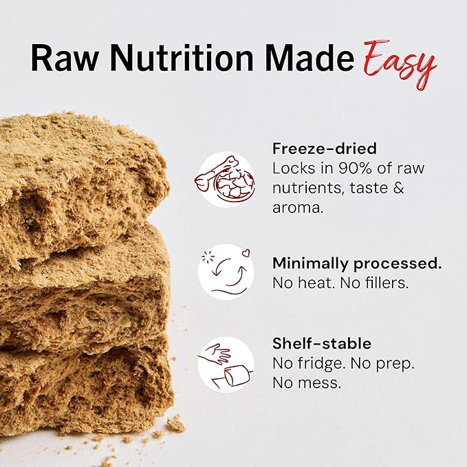 Stella & Chewy's Freeze-Dried Raw Dinner Patties - Duck Duck Goose Recipe - High Protein Grain-Free Puppy & Dog Food - Perfect For Picky Eaters - 14 oz