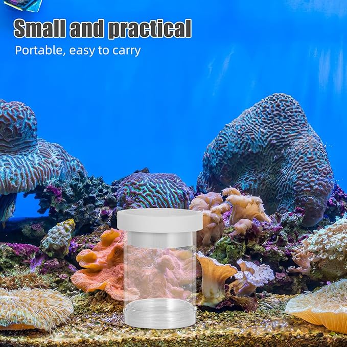 Floating Fish Incubator and Small Fish Breeding Isolation Box with Suction Cups, Aquarium Egg Isolation Chamber for Guppy Fry Hatchery and Aquarium Breeding