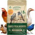 Hatortempt 1.8lb Dried Mealworms for Wild Birds - 50% Protein Meal Worms for Wild Birds - Attracts Bluebirds, Starlings, Wrens, Woodpeckers, Cardinals and Robins