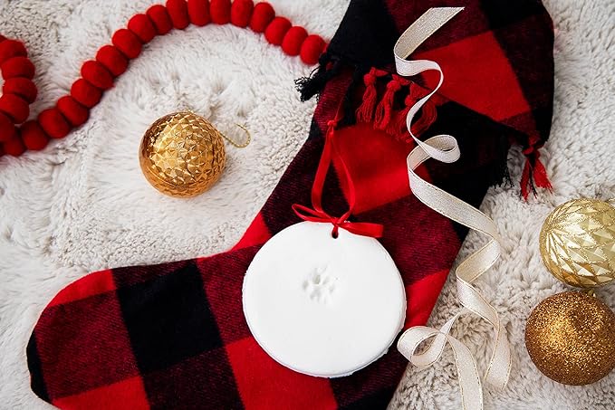 Pearhead Pawprints Christmas Ornament, DIY No Mess Pet Paw Print Holiday Keepsake Kit, Dog or Cat Stocking Stuffer Gift, for Pet Parents, Paw Print Ornament for The Holidays | (Pack of 12)