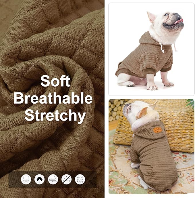BEAUTYZOO Dog Sweaters for Extra Large Dogs Girl Boy, XXXL Dog Hoodie with Pocket & Leash Hole, Soft Warm Waffle-Like Laminated Cotton Pet Clothes for Cold Weather, Doberman Great Dane Sweatshirt, 3XL