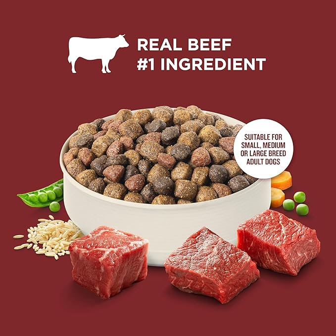 Nutrish Rachael Ray Adult Dry Dog Food Real Beef, Pea & Brown Rice Recipe, 40 lb. Bag (Packaging May Vary)