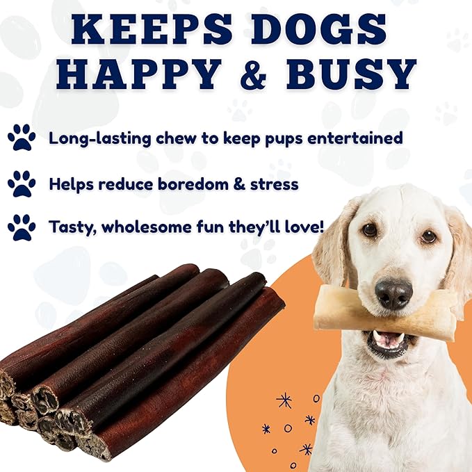 Amazing Dog Treats 12 Inch Collagen Stick - (10 Count)- Collagen Sticks for Dogs - No Hide Dog Bones