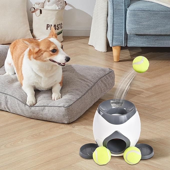 Automatic Ball Launcher for Dogs, Tennis Balls Launchers for Dogs, Interactive Dog Toys Tennis Balls Launcher for Small Dogs, Dog Fetch Ball Thrower for Indoor/Outdoor Playing (C)