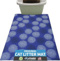Drymate Cat Litter Box Mat, Litter Trapping Mat, Waterproof, Urine-Proof, Absorbent, Machine Washable, Soft on Paws, Contains Mess, Protects Floors, Kitten Supplies, Dark Blue, 20x28