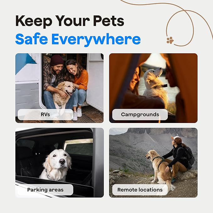 Waggle 4G Pet Temperature Monitor – No Wi-Fi Needed, Real-Time App/SMS/Email Alerts - RV, Car & Home Safety Device with Power-Outage Notifications, Rechargeable Battery – Subscription Required
