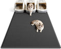 Pieviev Cat Litter Mat Double Layer Waterproof Urine Proof Trapping Mat 1 Pack (Black, 47x36 Inch (Pack of 1))