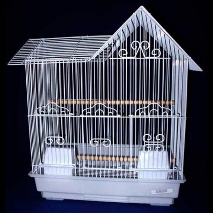 YML 16-Inch by 12-Inch Villa Top Bird Cage, Black