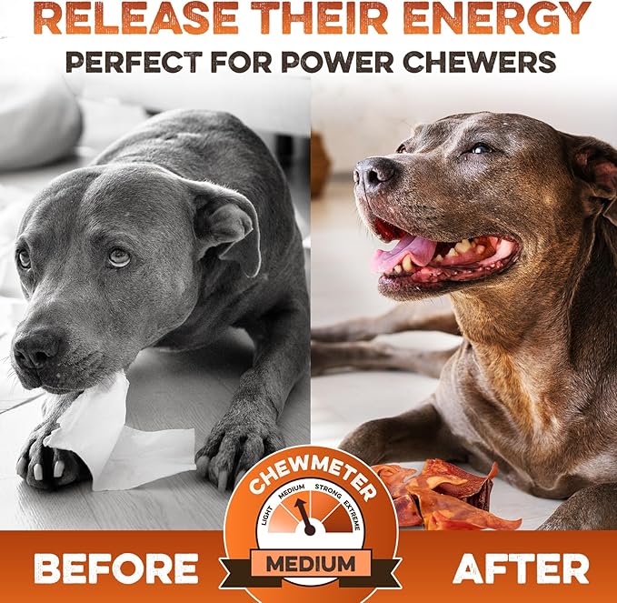 BRUTUS & BARNABY Whole Pig Ears for Dogs, 12 Ct. – All-Natural Single Ingredient Dog Chews, Slow Cooked & Fully Digestible Rawhide Alternative