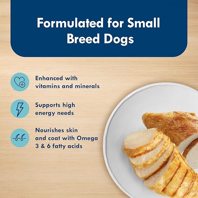 Blue Buffalo Delights Small Breed Natural Wet Dog Food Variety Pack, Roasted Turkey Paté and Grilled Chicken Paté, 3.5-oz Cups, 12 Count