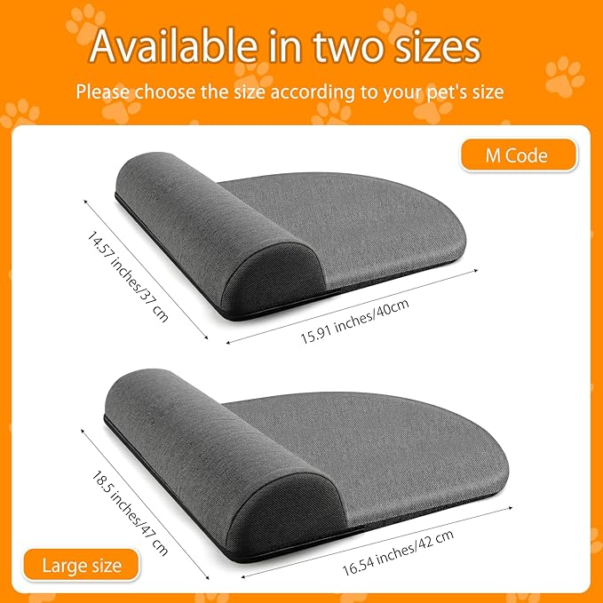 VINGVO Dog Bolster Pillow/Headrest, for Cervical Vertebra/Neck Stable Support, Portable Elastic Soft Pet Headrest for Dog Cat (M（15.91 x 14.57in）)