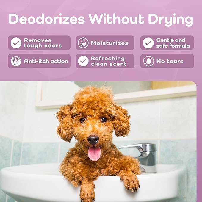 Gentle Detangle Dog Conditioner – 8-in-1 Leave-in Moisturizing Formula | Puppy Safe | Detangles & Softens Fur | 475 ml | for All Coat Types