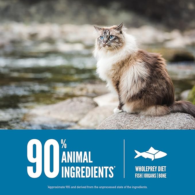 ORIJEN Grain Free High Protein Premium Dry Cat Food Six Fish Recipe 12lb Bag
