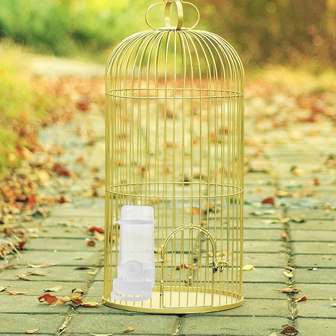 2pcs Automatic Bird Waterer and Feeder for Cage Food Dispenser Containers with Hanging Hooks Suitable for Cockatiel and Small Birds Feeding Watering Supplies