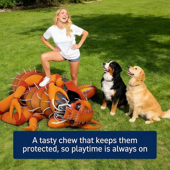 Flea and Tick Prevention for Dogs Chewables-180 Cts, Natural Dog Flea and Tick Treatment, Oral Flea Pills for Dogs Puppy, Skin & Coat Support Supplement, Soft Chews, Chicken Flavor