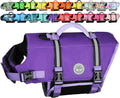 VIVAGLORY Rip Stop Dog Life Vest, Swimming Vest with Handle, Buoyancy for Doggy Puppy, Dog Life Jacket for Swimming & Boating, XXS, Purple