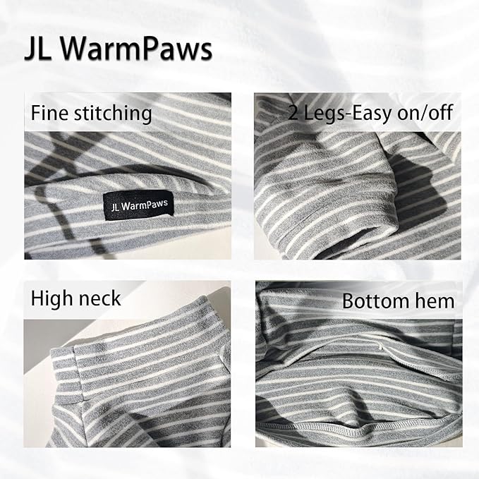 Fleece Sphynx Cat Clothes Soft Hairless Cat Clothes Pullover Cat Sweater for Chihuahua All Season Light and Warm Kitten Cloth for Cats Only Puppy Clothes Small Dog Sweater (Gray Striped, X-Large)