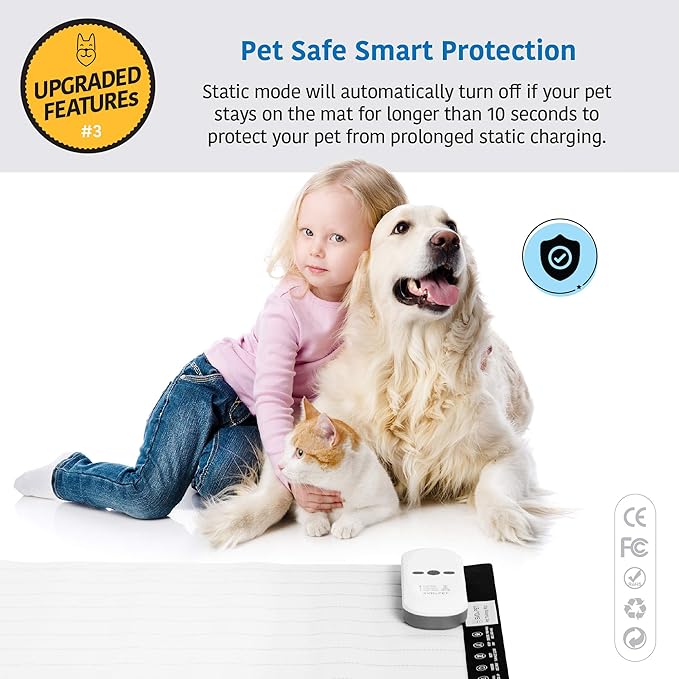 SVD.PET Pet Training Mat [2-PACK], 60"X12" + 30"x16", Electronic Repellent Mat for Dogs & Cats, 3 Training Modes, 5 Levels, Auto Power Off, Keep Dog Off Couch