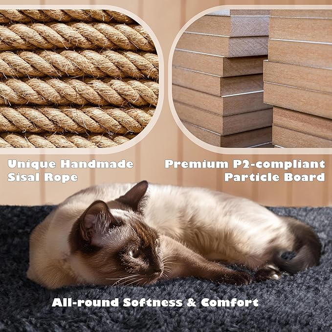 Yaheetech 54in Cat Tree Tower Condo, Cat Tree for Indoor Cats w/Scratching Post for Kittens Pet House Play
