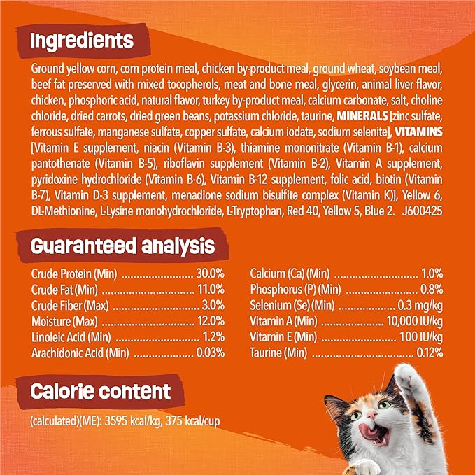 Purina Friskies Tender and Crunch'd With Flavors of Chicken, Beef, Carrots and Green Beans - (Pack of 4) 3.15 lb. Bags