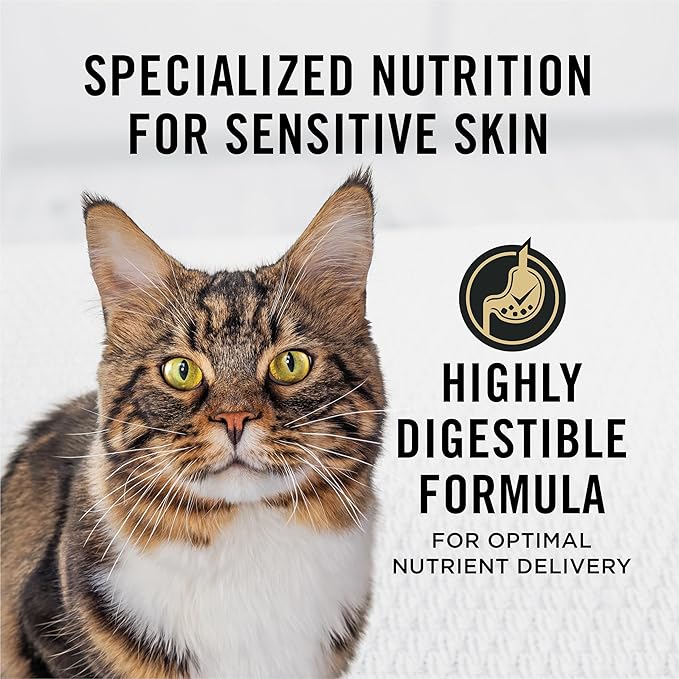 Purina Pro Plan Sensitive Skin and Stomach Cat Food, Lamb and Rice Formula - 22 lb. Bag