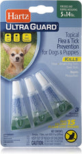 Hartz UltraGuard Flea & Tick Drops for Dogs & Puppies 5-14lbs - 3 Monthly Treatment