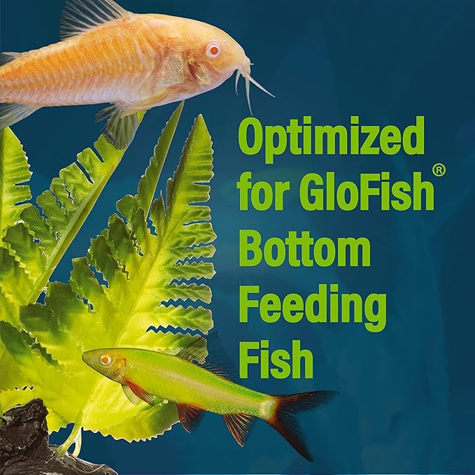 Tetra GloFish Wafers for Sharks and Cory Catfish, 1.58 Oz., Bottom-Feeding Fish Food