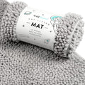 CatGuru Cat Litter Mat, Medium, Extra Large, XXL, Super Absorbent Litter Box Mat for Cats, Non Slip Trapping Mats, Machine Washable Kitty Trapping Pad, Cat Stuff (XXL, Grey/Standard)