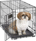 MidWest Homes for Pets 22-Inch iCrate for Extra-Small Breeds, Up to 15 lbs, Single Door Folding Dog Crate with Divider Panel, Leak-Proof Tray & Secure Latch, Portable, Durable & Easy to Assemble