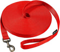HIKISS Long Dog Leash Obedience Recall Training Agility Lead with Thickening Material for Large Dog - 15ft 20ft 30ft 50ft 100ft Training Leash(Red 100ft)