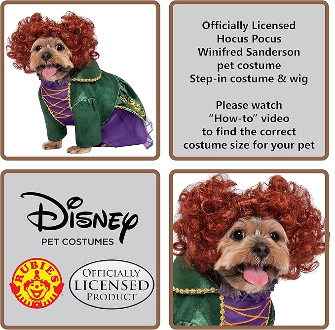Rubies Disney Hocus Pocus: Winifred Sanderson Pet Costume for For Dogs or Cats, XL