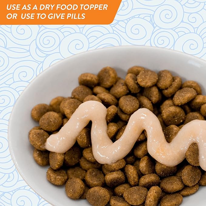 INABA Churu Cat Treats, Grain-Free, Lickable, Squeezable Creamy Purée Cat Treat/Topper with Vitamin E & Taurine, 0.5 Ounces Each Tube, 48 Tubes (4 per Pack), Chicken with Crab Recipe