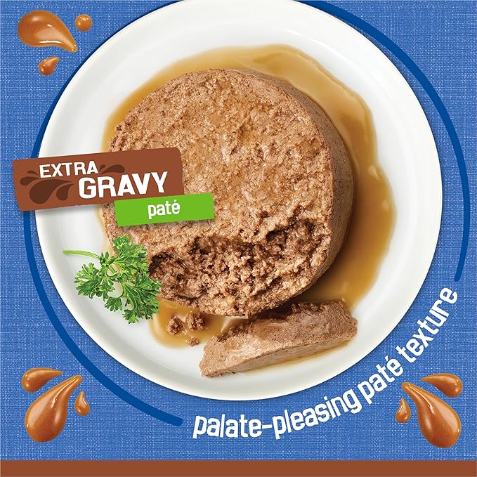 Friskies Purina Wet Cat Food Pate,Extra Gravy with Tuna - 5.5 oz. Cans,(Pack of 48)