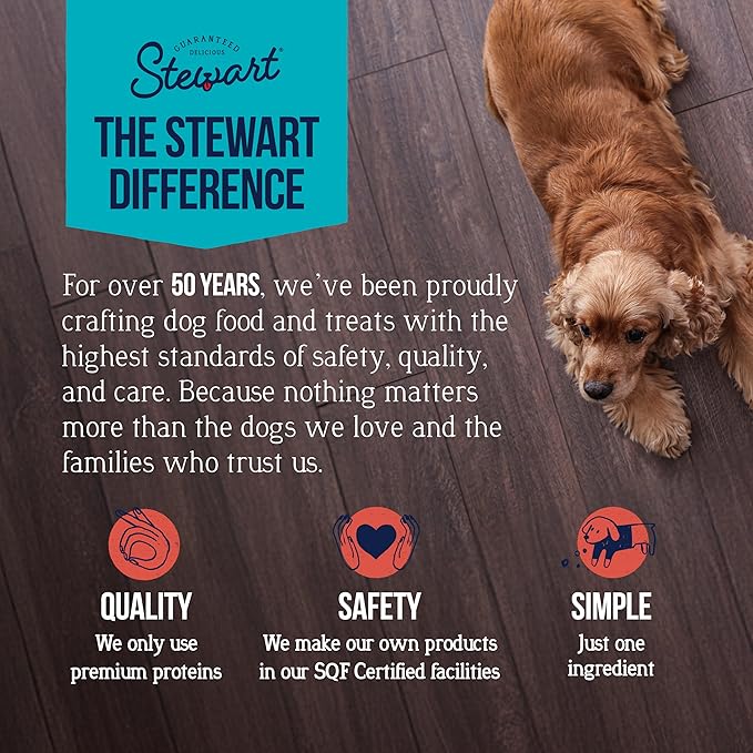 Stewart 100% Beef Liver Dog Treats, 14 oz Tub, ~315 Pieces, Freeze Dried Raw, Single Ingredient, 50% Protein Training Treats or Meal Topper, Grain Free, Gluten Free