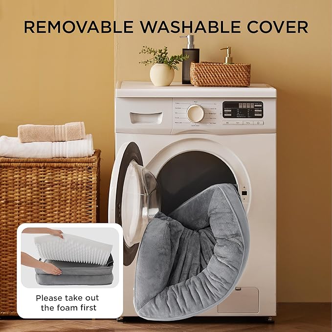 Bedsure Orthopedic Dog Beds Large Sized Dog - Washable Large Dog Cat Bed Waterproof, Comfort Dogs Couch Sofa with Washable Removable Cover, Pet Bed with Nonskid Bottom, Red, 35"